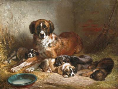 Bernese Mountain Dog and Her Pups, Benno Adam